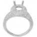 1.40 CT Round Cut Diamond Semi Mount Engagement Ring